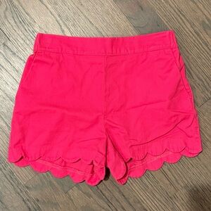 NWOT | Crewcuts | Scalloped Hem Shorts | Bright Pink | Girls 10